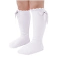 thumbnail image 1 of FAIWAD Baby Girls Knee High Socks Cotton Ruffled Tube Stockings Infant Toddler Cute Daily Long Socks, 1 of 4
