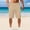 Khaki, variant on JDQJBZ Men's Casual Linen Shorts Stripe Print Drawstring Pocket 5 Inch Summer Shorts