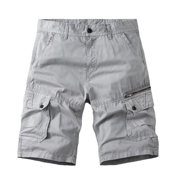 Shorts Cargo d'Entraînement pour Hommes Légers Randonnée Shorts à devant Plat Shorts de Travail Tactiques avec Multi-Poches