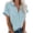 Light Blue, variant on fheaev Button Down Shirts Womens Short Sleeve Casual Summer Tops Soft Fashion Collared Work Office Blouses Business Tunic Tops With Pocket