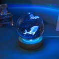 thumbnail image 3 of 3d Glowing Crystal Ball Night Light Ornament Creative Coloful Night Scene Lamp With Base For Home Decor Gift, 3 of 9