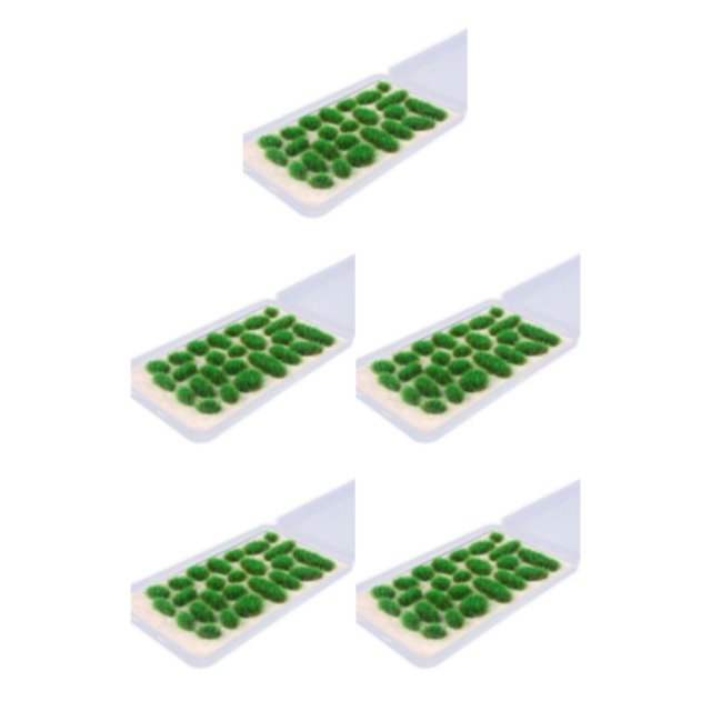 ZheElen 25x Herbe en Grappe Simulée pour Décoration de Train Vert 6mm 5Set