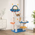 thumbnail image 1 of Gymax 49'' Tall Cat Tree w/ UFO Top Perch Space Capsule Sisal Scratching Posts Cloud, 1 of 10