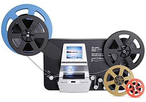 8mm & Super 8 Reels to Digital Film Scanner Converter, Film Digitizer with 2.4\ Screen, Convert 3"