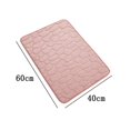 thumbnail image 2 of Abbracc 40x60cm Bathmat Quick Absorbent Machine Washable 3D Effect Coral Velvet Bath Rug Pink, 2 of 7