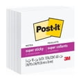 thumbnail image 2 of Post-it Super Sticky Notes, 3 in x 3 in (76 mm x 76 mm), White, 2 of 9