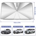 thumbnail image 2 of Car Windshield Sun Shade Umbrella Rodless Pull Ring No Scratch Rearview Opening Design UV Block & Sun Heat Protection Fit Most Vehicles Auto Sedan SUV Pickup Windshield, 2 of 9