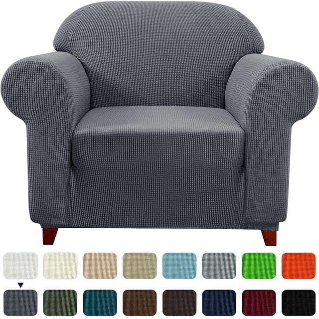 Subrtex Housse de Canapé Extensible 1 Pce Antidérapante, Motif à Grille Texturée