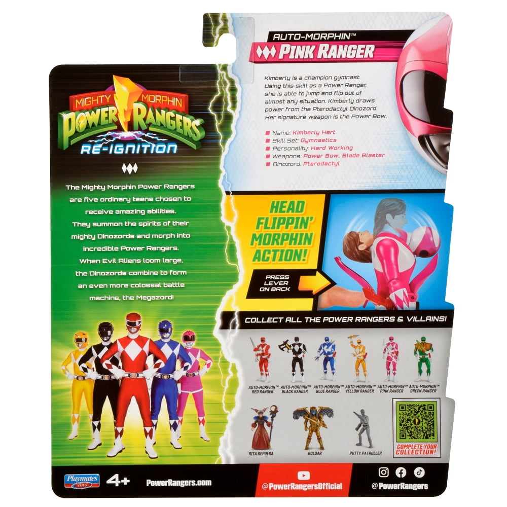 Mighty Morphin Power Rangers: Re-Ignition - Auto-Morphin Rose Ranger Action Figure by Playmates Toys