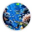 thumbnail image 1 of PRETXORVE Couverture de Plage Ronde en Microfibre Imprimée Super Colorée pour Bain, Anti-Sable, Couverture de Plage Polyvalente pour Voyage et Piscine, 1 of 9