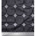 thumbnail image 1 of Soimoi Rayon Fabric Diamond & Circle Block Print Fabric by The Yard 42 Inch Wide, 1 of 2