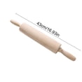 thumbnail image 3 of Qonioi 17 Inch Wooden Rolling Pin with Rotating Handles, Ergonomic Dough Roller for Baking, Smooth Non-Stick Wooden Rolling Pin for Pizza Pastries Bread Cookies, Multi-Functional Kitchen Tool for, 3 of 7