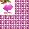 thumbnail image 2 of QualitChoice 100 Square Aluminum Foil Wrappers for Chocolate Sweets Candy Confectionery pink 1Set, 2 of 4