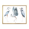 thumbnail image 1 of Designart Oiseaux Héron II ART MURAL À CADRE FLOTTÉ, 1 of 4