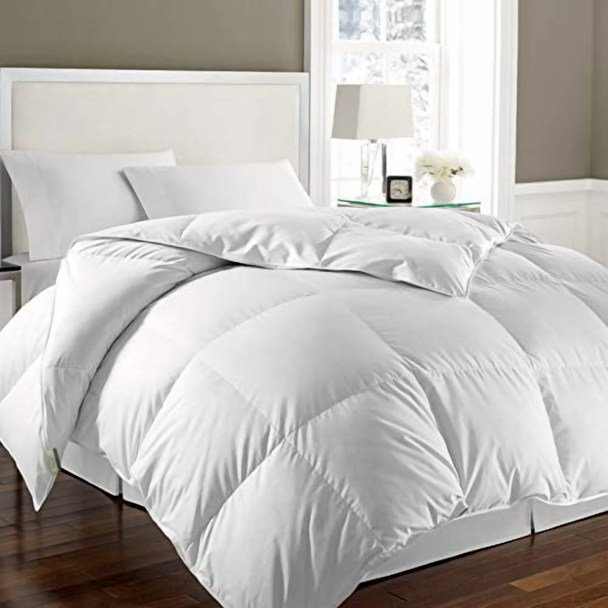 240 Thread Count White Goose Feather and White Goose Down Comforter - All Season Warmth, King