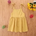 thumbnail image 4 of Robe d'Été à Bretelles pour Tout-Petites Filles Bébé, Mignonne, Couleur Unie, Robe Décontractée, 4 of 9