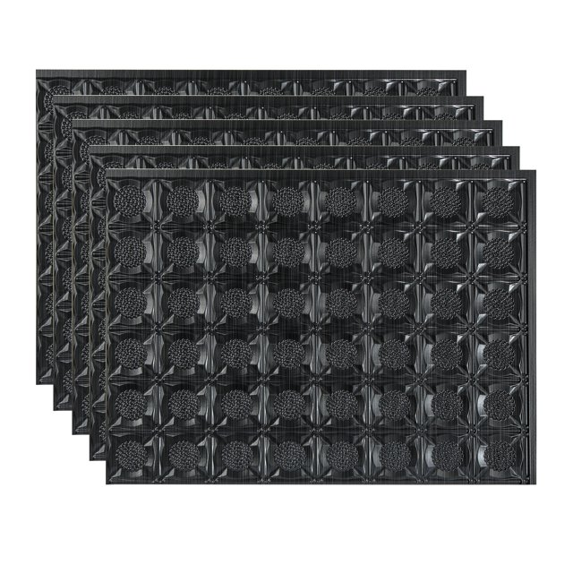 Fasade 18in x 24in Traditional Style 6 Brushed Onyx Backsplash Panel 5 Pack