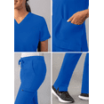 thumbnail image 4 of Adar Addition Go-Basic Scrub Set For Women - Slim V-Neck Scrub Top & Skinny Cargo Scrub Pants, 4 of 7