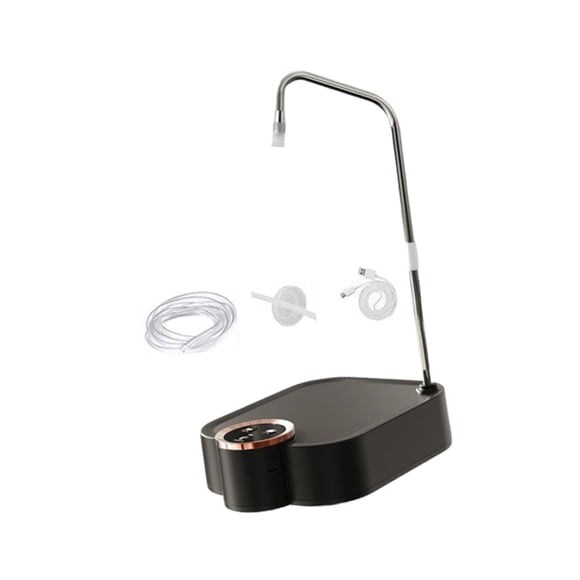 veasfak Distributeur d'Eau de Bureau, Portable, de Comptoir, Facile à Utiliser, Pompe à Eau Automatique Universelle Intelligente pour Bureau Table de Chevet Camping Maison Noir
