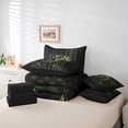 thumbnail image 5 of YST Bass Fish Hunting Queen Comforter Set 7 Piece,Pike Fish Fishing Rod Bed in A Bag With Sheet Set For Fisherman Fishing Lover Army Green American Flag Bedding Set Rustic Farmhouse Bed Set, 5 of 5