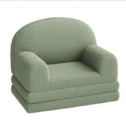 AKDSteel 2-in-1 Kids Sofa Chair – Convertible Toddler Couch & Lounger, Fold Out Teddy Fleece Children's Sofa Bed for Playroom, Bedroom, Nursery
