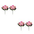 thumbnail image 3 of Youkk 2pcs Easy To Clean – Realistic Appearance – Artificial Flowers For Wedding rose red+ pink 2Set, 3 of 6