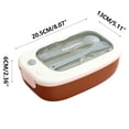 thumbnail image 3 of Yhmxh Plastic Lunch Box Microwave Heated And Separated Bento Box With Tableware Student Office Worker Portable Lunch Box Stationery Supplies Office Supplies Dorm Room Essentials, 3 of 4