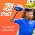 thumbnail image 2 of NERF Spiral Grip Mini Football - Patented Spacelace for Ultimate Spirals - Machine Stitched Construction - Pump Included,Blue/Orange, Mini, 2 of 9