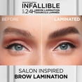 thumbnail image 2 of L’Oreal Paris Infallible 24H Brow Lamination, Eyebrow Gel, Lift & Laminate Eyebrows, Transparent Gel, 5ml, 2 of 7