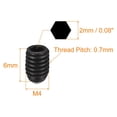 thumbnail image 2 of Unique Bargains Ball Point Set Screws, M4 x 6mm High Carbon Steel Metric Spring Hex Socket Grub Screw 10 Pack, 2 of 7
