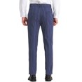 thumbnail image 3 of INSPIRE CHIC Men's Striped Slim Fit Contrast Color Drawstring Dress Pants 28 Royal Blue, 3 of 7