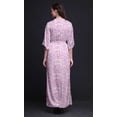thumbnail image 3 of Bimba Rayon Floral & Leaves Ladies Long Gown Boho Beach Cocktail Party Maxi SlitDress-X-Large, 3 of 6
