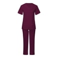 thumbnail image 3 of EQWLJWE Nurse Scrubs Uniform Womens Scrubs for Women Set Clearance Nurse Scrubs Costume Women's Cool Stretch V-Neck Top and Cargo Pant Set Plus Size Halloween Scrubs, 3 of 6