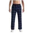 thumbnail image 2 of asjyhkr Mens Pajama Pants Drawstring Elastic Waist Lightweight Lounge Trousers with Pockets, 2 of 6