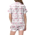 thumbnail image 3 of Ensembles de Pyjama pour Filles Imprimé Manches Courtes Boutonné Hauts Unis T-Shirt Ensemble Pyjamas pour Enfants Nuisette Filles Pjs Garçons Filles Mode, 3 of 4