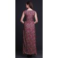 thumbnail image 4 of Bimba Robe Longue Décontractée à Imprimé Floral pour Femme, Col en V, Sans Manches, Fente avant, Style Bohème - Xxx-Grand, 4 of 5