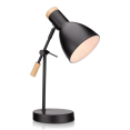 thumbnail image 1 of Bouclair Black Wood and Metal Desk Lamp, 1 of 6