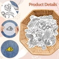 thumbnail image 4 of HLONK 4 Sheets 16Pcs Wedding Dress Water Soluble Hand Sewing Stabilizers for Fabric 11.6x8.2 Inch Embroidery Stitch Practice Embroidery Patterns Transfers for Embroidery Beginners Lovers, 4 of 7