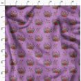 thumbnail image 3 of Soimoi Tissu Georgette Poly Violet Tissu Imprimé Animal Cerf 1 Yard 42 Pouces de Large, 3 of 5