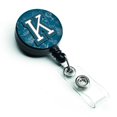 thumbnail image 1 of Carolines Treasures CJ2014-KBR Lettre K Mer Griffonnages Initiale Alphabet Rétractable Badge Bobine, 1 of 2