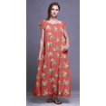 thumbnail image 4 of Bimba Robe Longue Maxi Imprimée pour Femmes en Rayonne, Vêtement de Nuit à Manches Courtes, 4 of 4