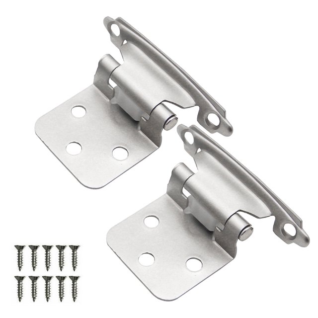 2pcLot Kitchen Hinges Overlay Self Closing Face Mount Cupboard Door Hinge