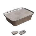 thumbnail image 2 of 10 Pcs Rectangle Shaped Disposable Aluminum Foil Pan Take-out Food Containers, 2 of 10