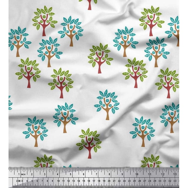 Soimoi Tissu Satiné Modal Tissu Imprimé par la Cour 42 Pouces de Large