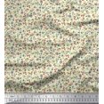 thumbnail image 1 of Soimoi Satin Silk Fabric Earthworm,Fruit & Insect Printed Fabric 1 Yard 42 Inch Wide, 1 of 3
