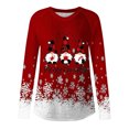 thumbnail image 3 of Hauts de Noël pour Femmes Haut à Imprimé de Noël pour Femmes Col Rond Manches Raglan Manches Longues Haut à Manches avec Passe-Pouce Hauts de Noël pour Femmes, 3 of 5