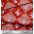 thumbnail image 3 of Soimoi Georgette Viscose Fabric Leaves, & Rose Floral Decor Fabric Printed Yard 42 Inch Wide, 3 of 3