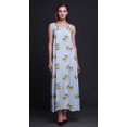 thumbnail image 4 of Bimba Robe Longue Maxi de Soirée pour Femmes en Rayonne à Imprimé Papillon, Dos Nu, Bretelles Spaghetti - Grande, 4 of 4