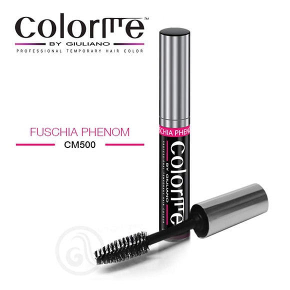 Colorme Mascara Capillaire, alternative Temporaire à la Craie Capillaire pour Enfants et Retouche des Racines pour une Repousse Semi-Permanente des Teintures. Délavé (FUSCHIA)