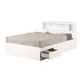 thumbnail image 2 of South Shore Fusion Full Storage Bed and Bookcase Headboard Set, in Pure White, 2 of 12